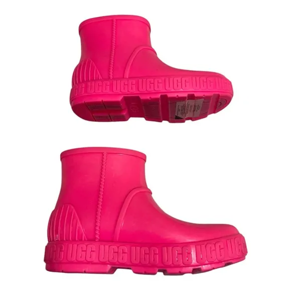 Uggs Youth Girls Rain Boots Size 1 Taffy Pink  Drizlita Tpe New Without Box