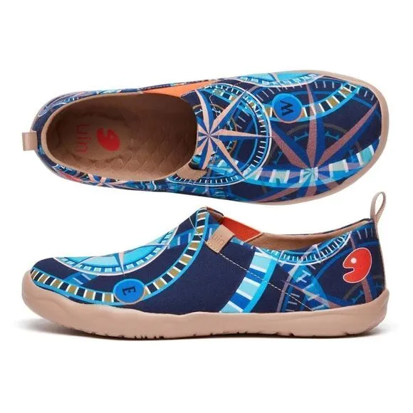 UIN Men's Walking Shoes Slip On Loafers (Wind Rose Toledo)