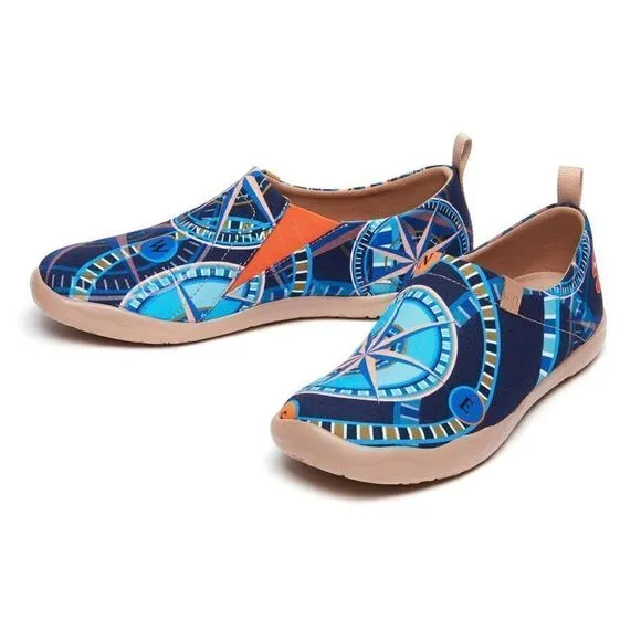 UIN Men's Walking Shoes Slip On Loafers (Wind Rose Toledo)