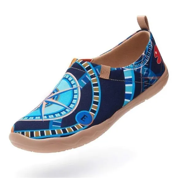 UIN Men's Walking Shoes Slip On Loafers (Wind Rose Toledo)