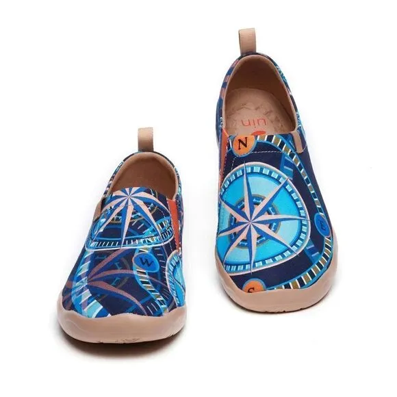 UIN Men's Walking Shoes Slip On Loafers (Wind Rose Toledo)