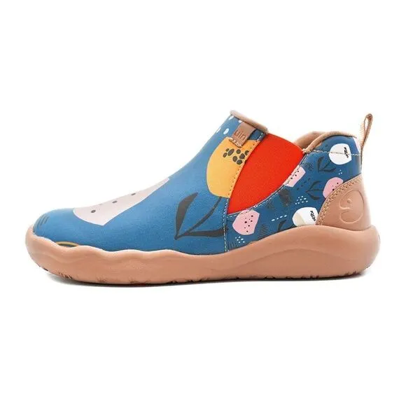 UIN Women's High Top Ankle Boots Walking Shoes (Flower In the Lake)New No Box