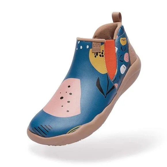 UIN Women's High Top Ankle Boots Walking Shoes (Flower In the Lake)New No Box