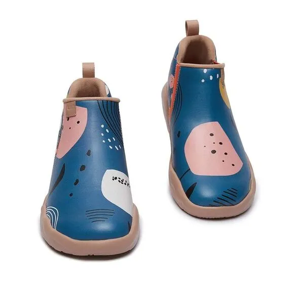 UIN Women's High Top Ankle Boots Walking Shoes (Flower In the Lake)New No Box