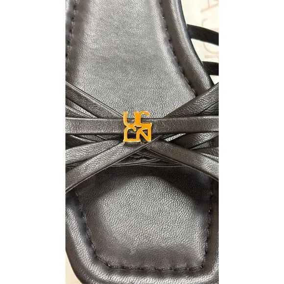 ULLA JOHNSON  Althea Cage Slide Shoes in Black NWB Size 38