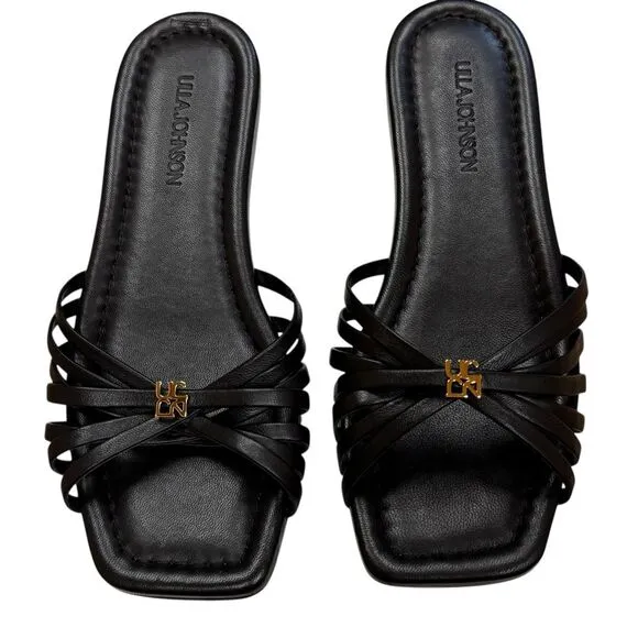 ULLA JOHNSON  Althea Cage Slide Shoes in Black NWB Size 38