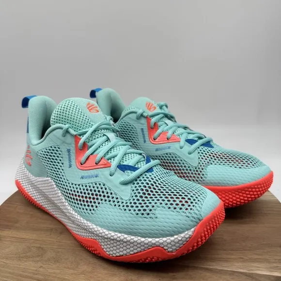 Under Armour 3026899 300 UA Curry Hovr Splash 3 Blue White Shoes Mens Sz‎ 11 EUC