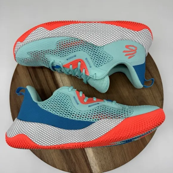 Under Armour 3026899 300 UA Curry Hovr Splash 3 Blue White Shoes Mens Sz‎ 11 EUC