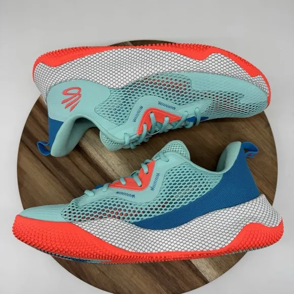 Under Armour 3026899 300 UA Curry Hovr Splash 3 Blue White Shoes Mens Sz‎ 11 EUC