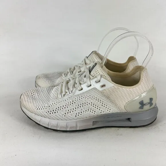 Under Armour Hovr Sonic 2 Sneakers Women's 8 White Mesh Lace Up Athletic Shoes