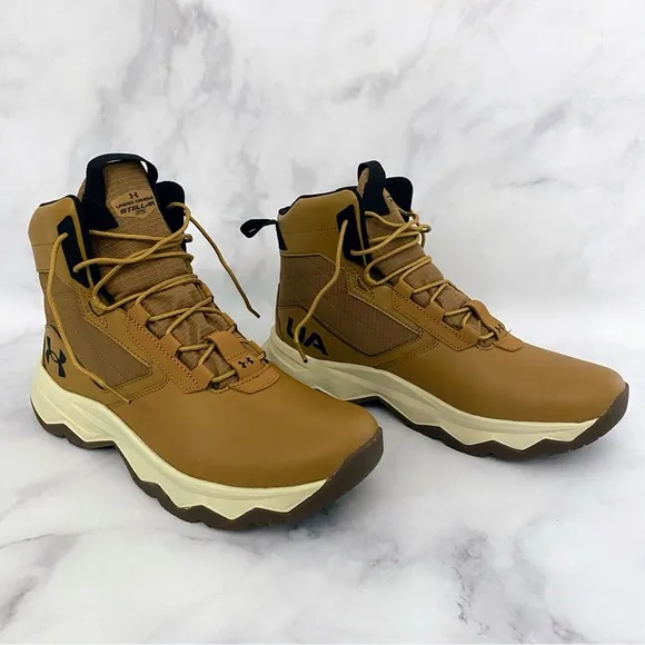 Under Armour Mens 11 UA Stellar G2 6&quot; Tactical Hiking Boots 3025578-200 Brown