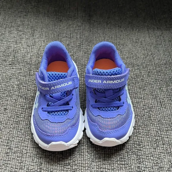 Under Armour Purple and White Sneakers with Mesh Upper