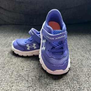 Under Armour Purple and White Sneakers with Mesh Upper