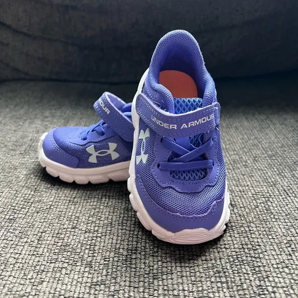 Under Armour Purple and White Sneakers with Mesh Upper