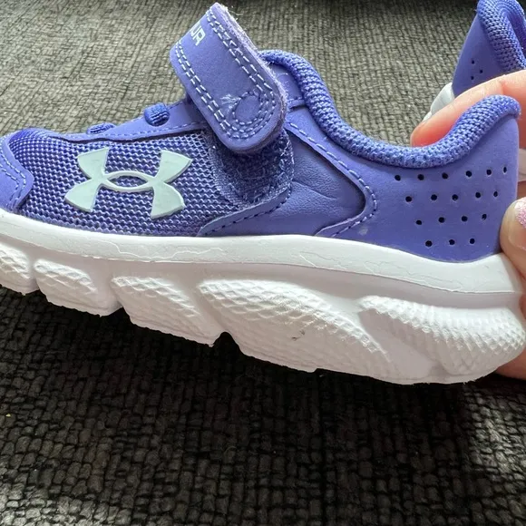 Under Armour Purple and White Sneakers with Mesh Upper