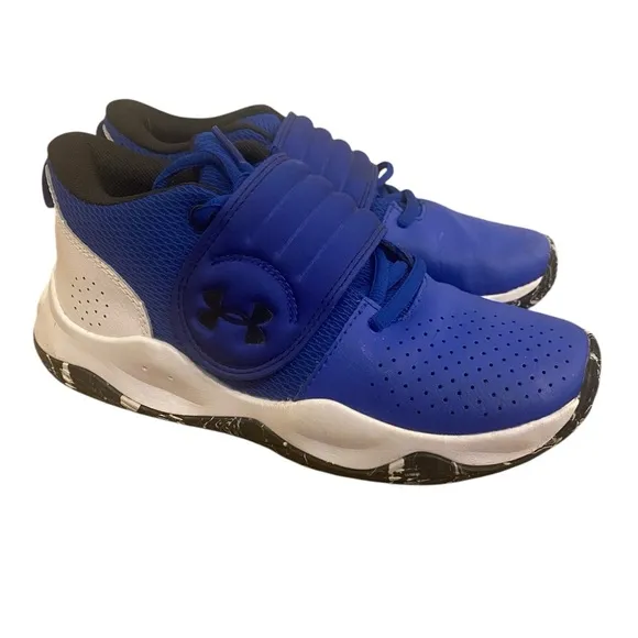 Under Armour Zone Big Kids  4Y Royal Blue Basketball Shoes