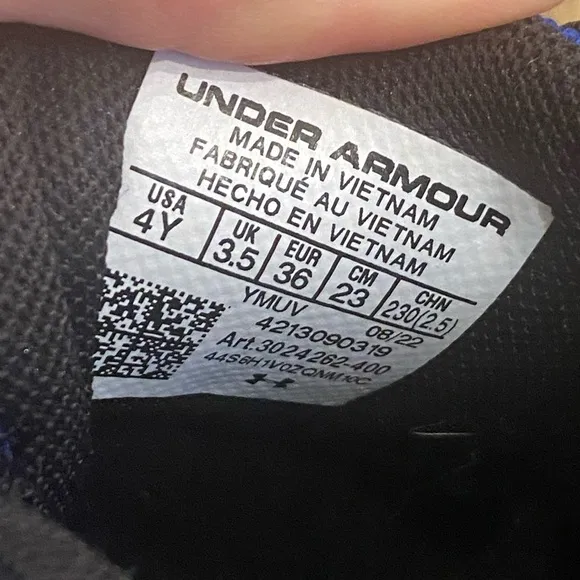 Under Armour Zone Big Kids  4Y Royal Blue Basketball Shoes