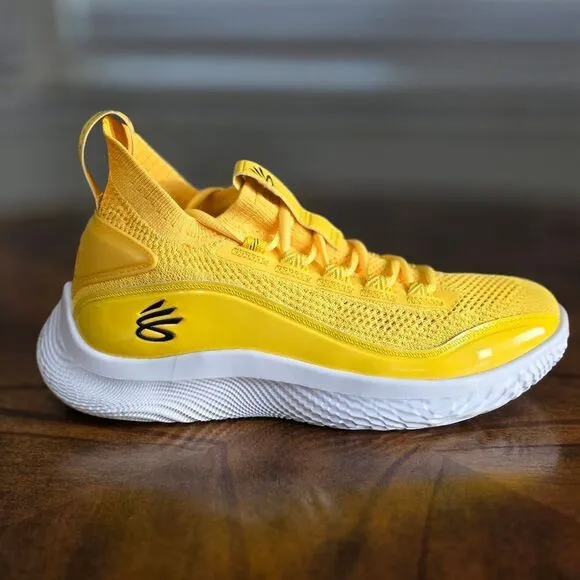 Under Armour Curry 8 Flow Yellow Smooth Butter Basketball Shoes 10 3024785-700
