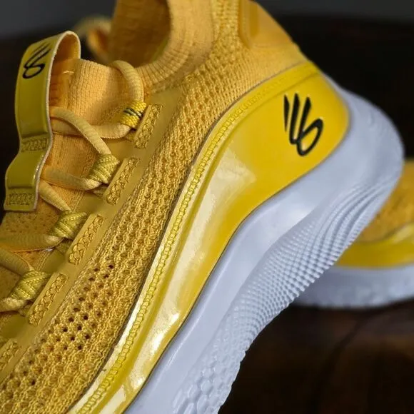 Under Armour Curry 8 Flow Yellow Smooth Butter Basketball Shoes 10 3024785-700