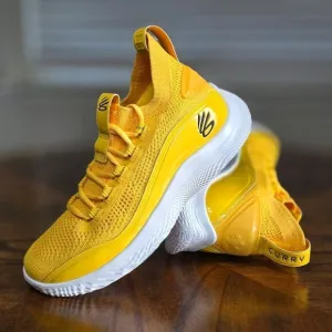 Under Armour Curry 8 Flow Yellow Smooth Butter Basketball Shoes 10 3024785-700