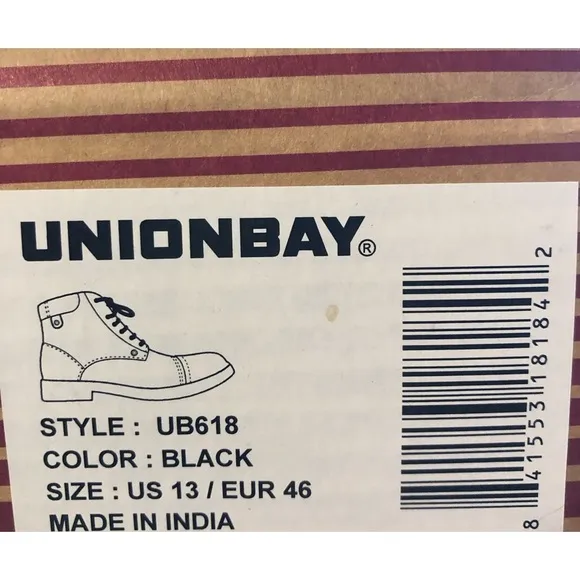 Unionbay size 13 Men's Black Boots