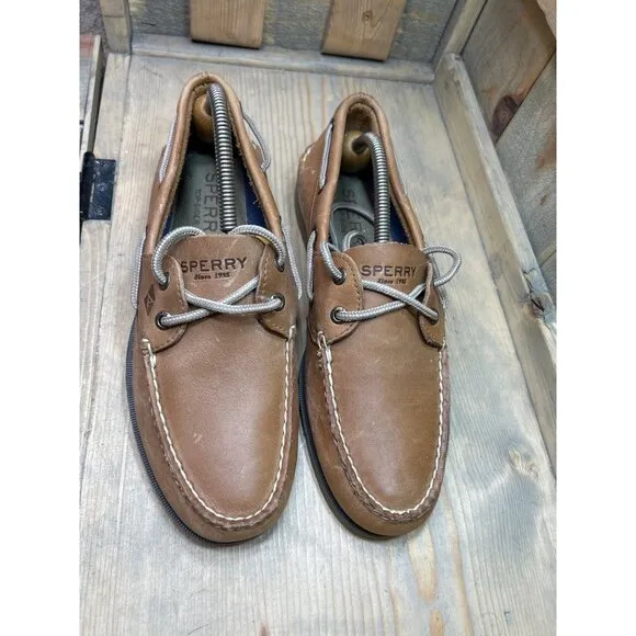 US8.5 Sperry Mens Leeward 2 Eye Boat Shoe SAHARA 0777894 loafer