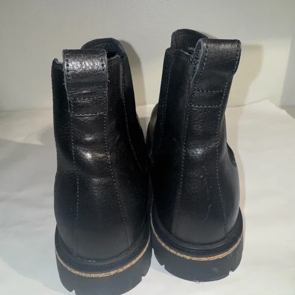 Used Birkenstock Black Leather Boots sz 40 9-9.5
