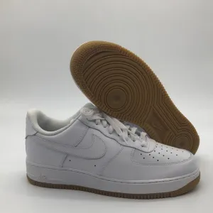 USED Mens Nike Air Force 1 '07 White Gum Sole Sneakers DJ2739-100 No Box