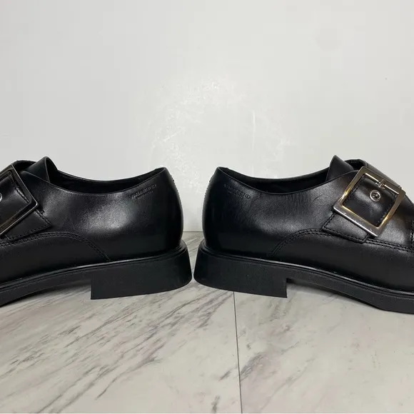 Vagabond Jaclyn Monk Balck Leather Shoe 10