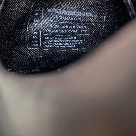 Vagabond Jaclyn Monk Balck Leather Shoe 10