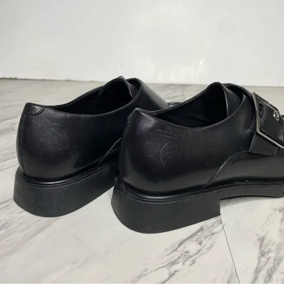 Vagabond Jaclyn Monk Balck Leather Shoe 10