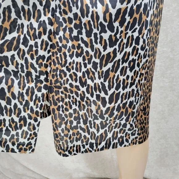 Vanity Fair Boat Neck 60s 70s Vtg Slip Dress Leopard Nightgown Vintage Louger