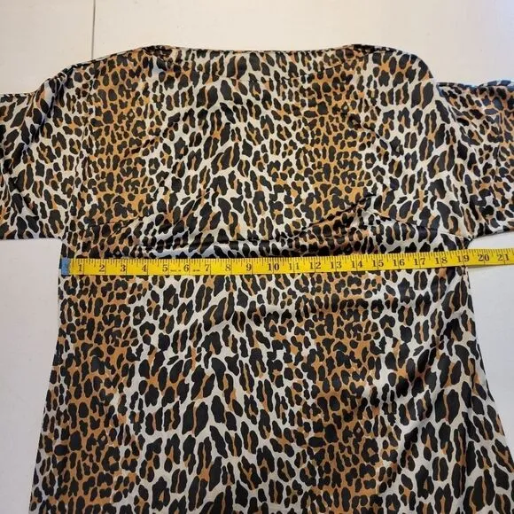 Vanity Fair Boat Neck 60s 70s Vtg Slip Dress Leopard Nightgown Vintage Louger