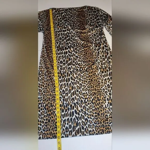 Vanity Fair Boat Neck 60s 70s Vtg Slip Dress Leopard Nightgown Vintage Louger