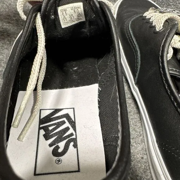 Vans Authentic Piercing Black/True White Women's Classic Skate‎ Shoes Size 8