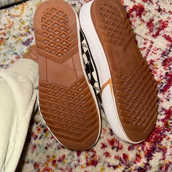Vans Black and White Slip-On Shoes