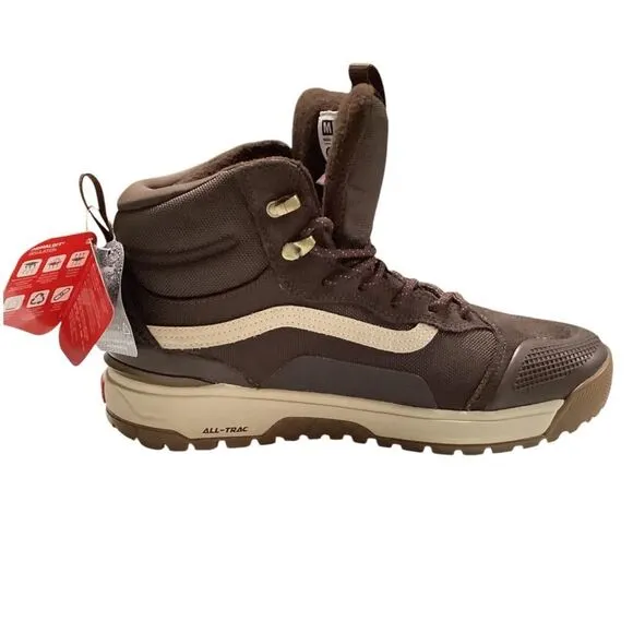 Vans Boots Men 10.5 Brown Ultrarange EXO Hi MTE 2 Suede Lace Up Rubber NEW
