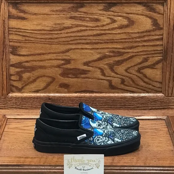 Vans Classic Slip On Black Schoph Skulls Shoes