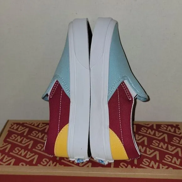 Vans Classic Slip On Retro Rainbow Multi / True White Sneaker Shoes Size 13
