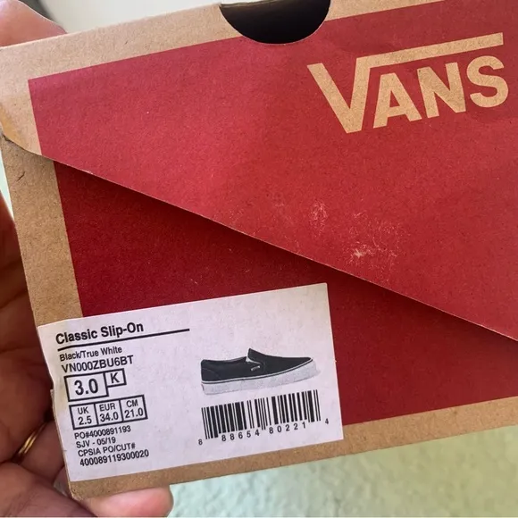 Vans Classic Slip/on Sneakers Black Size 3