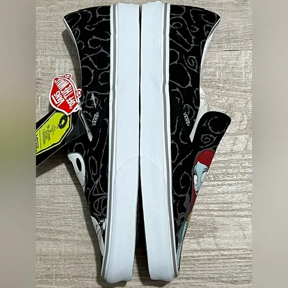 Vans Disney Nightmare Before Christmas Sally &amp; Jack Shoes Slip On Men's Size 11