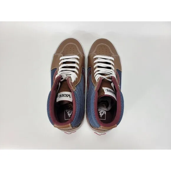 Vans Filmore High Top Leather Mesh Shoes Sneakers Men Size 9.5 Brown VN0A5KXTBRO