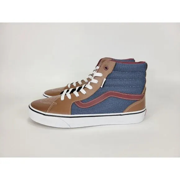 Vans Filmore High Top Leather Mesh Shoes Sneakers Men Size 9.5 Brown VN0A5KXTBRO