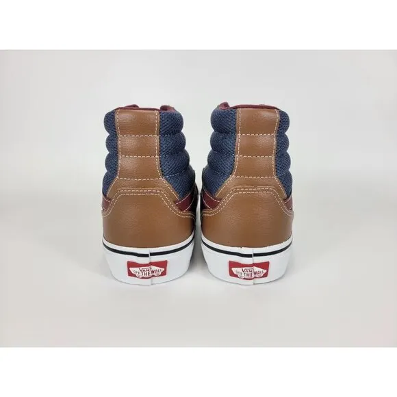 Vans Filmore High Top Leather Mesh Shoes Sneakers Men Size 9.5 Brown VN0A5KXTBRO