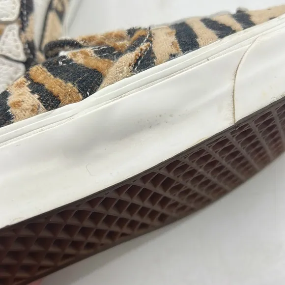 Vans Hazy Bone Skeleton Slip On Sneakers Shoes Mules Brown Womens 8 Mens 6.5