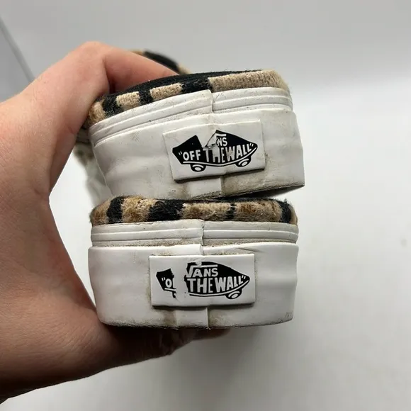 Vans Hazy Bone Skeleton Slip On Sneakers Shoes Mules Brown Womens 8 Mens 6.5