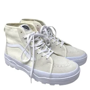 VANS Sentry Sk8-Hi WC Boots High Suede Canvas White Men's Size Skate VN0A5KY5FS8