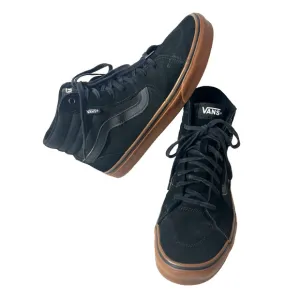 Vans Sk8 Hi Classic Skate Shoes Black Suede Canvas Men's 9.5 Sneaker Lace Up Gum