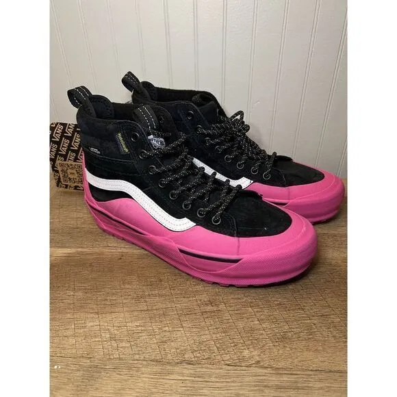 VANS SK8 Hi MTE-2 Hiking‎ Boots Dip Pink Suede Duck Shoes Mens 6.5 Womens 8 New