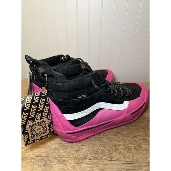 VANS SK8 Hi MTE-2 Hiking‎ Boots Dip Pink Suede Duck Shoes Mens 6.5 Womens 8 New